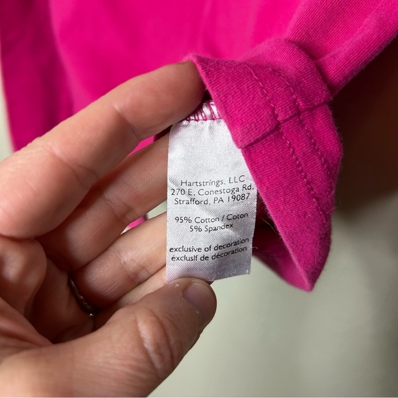 KC Parker by Hartstrings Pink Long Sleeve Tee Size 10 - Picture 4 of 6